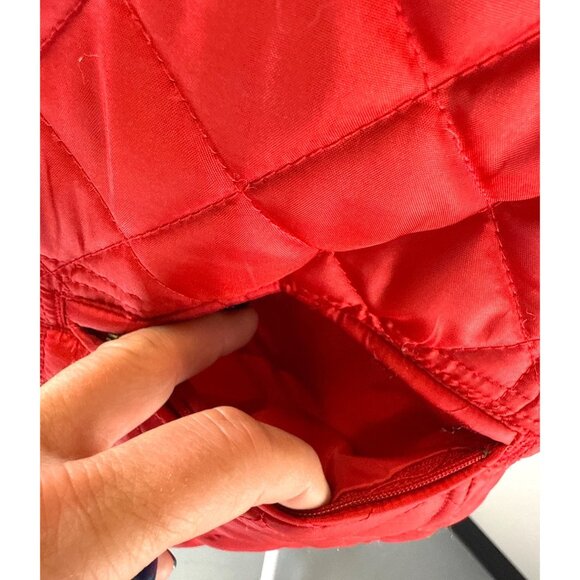 Chico’s Size 2 Red Quilted Vest Double Zipper Lined Teacher School Casual - Picture 5 of 14